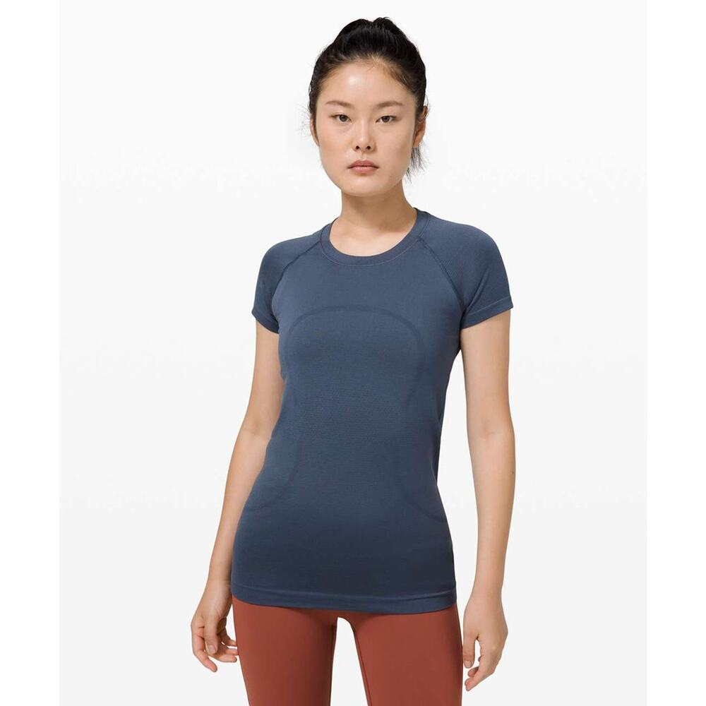 Lululemon Swiftly Tech Short Sleeve 2.0 Seamless Silverescent Top Iron Blue 4